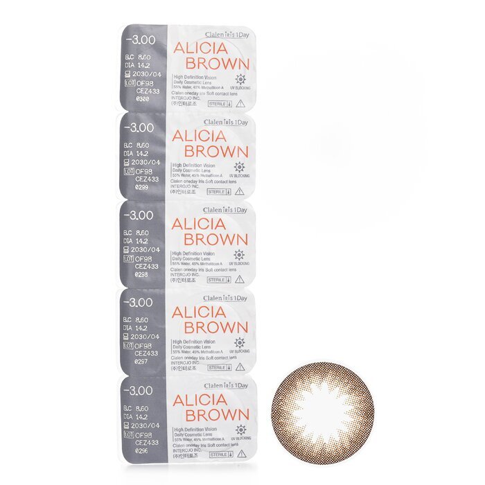 Clalen Iris 1Day Alicia Brown -3.00 5pcs x 1 strip