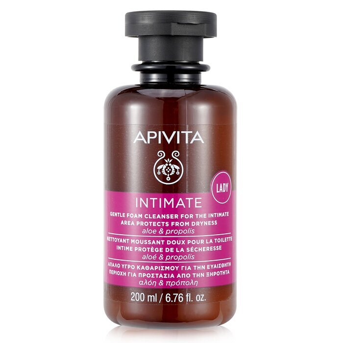 Apivita Intimate Gentle Foam Cleanser For The Intimate Area Protects From Dryness with Aloe & Propolis 200ml/6.8oz