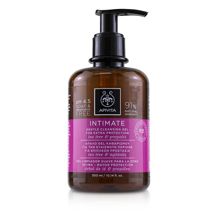 Apivita Intimate Gentle Cleansing Gel with Tea Tree & Propolis (For Extra Protection) 300ml/10.14oz