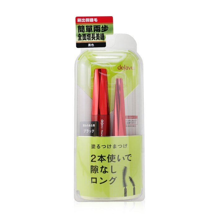 Dejavu Fiberwig Ultra Long E Mascara And Tiny Sniper Mascara Set - Black 2pcs