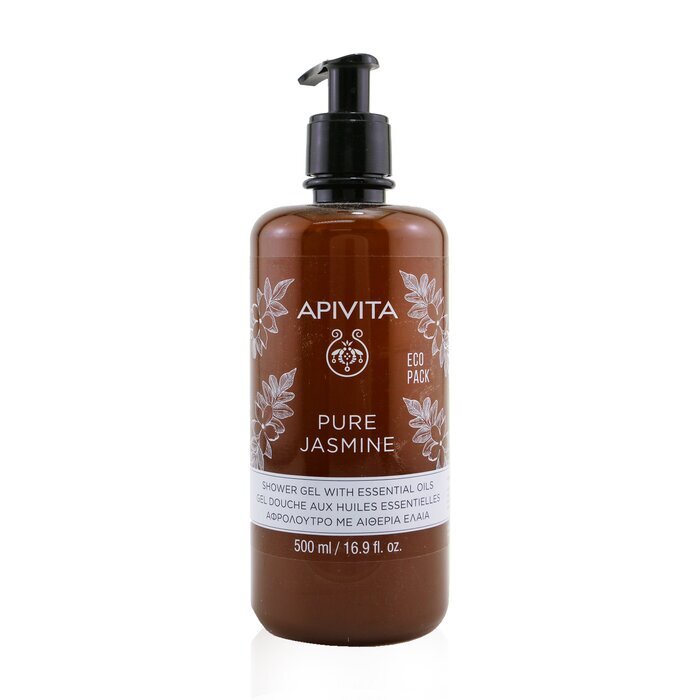 Apivita Pure Jasmine Shower Gel with Essential Oils - Ecopack 500ml/16.9oz
