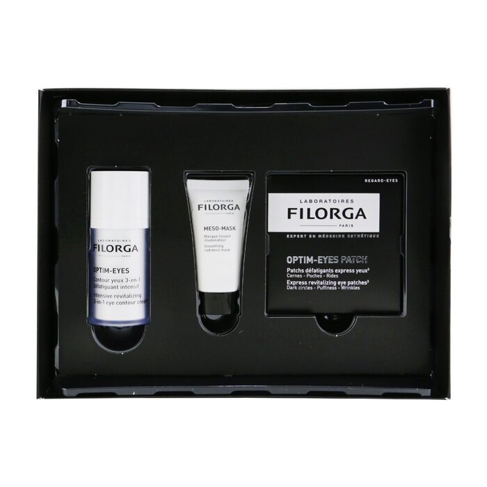 Les Essentials Filorga Set: Optim Eyes 15ml + Meso Mask 15ml + Optim Eyes Patches - 2patches 3pcs