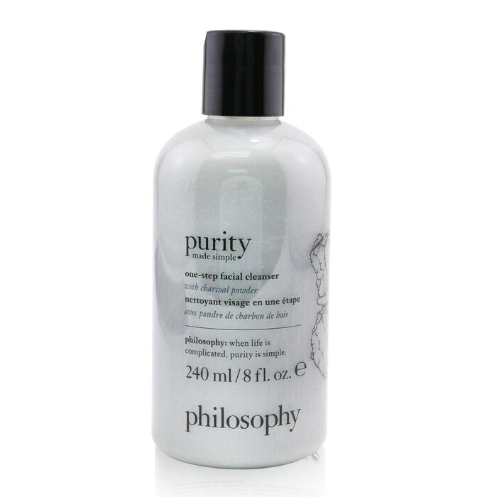 Philosophy Purity Made Simple - One Step Facial Cleanser with Charcoal Powder (Normal to Dry Skin) 240ml/8oz