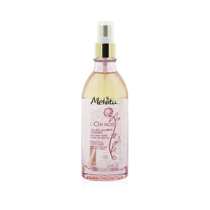 Melvita L'Or Rose Beautiful Light Legs With Pink Beries & Mint Water 100ml/3.3oz