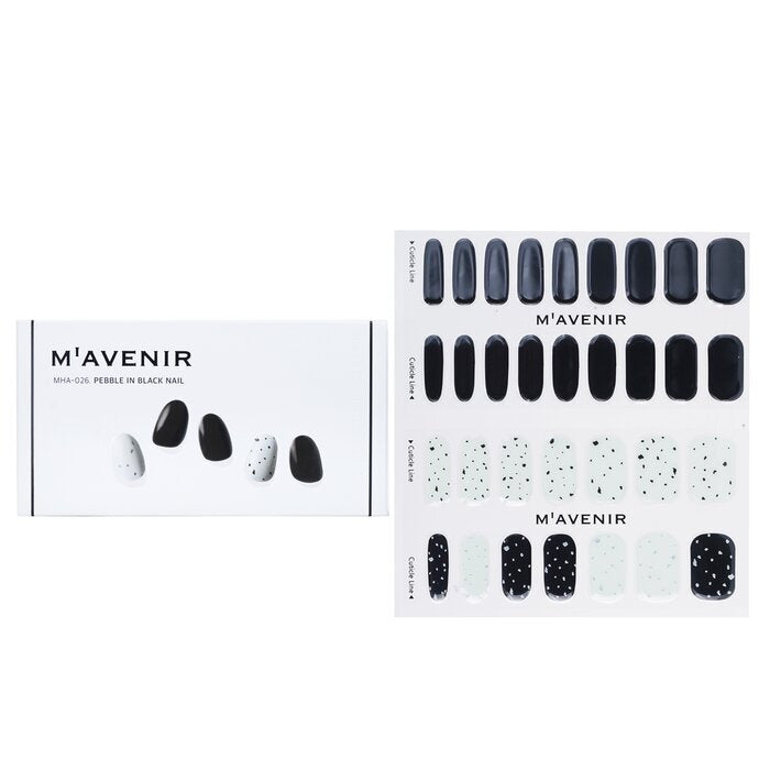 Mavenir Nail Sticker - # Pebble In Black Nail 32pcs