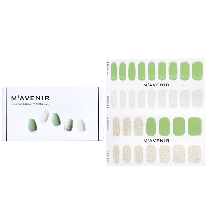 Mavenir Nail Sticker - # Brillante Green Nail 32pcs