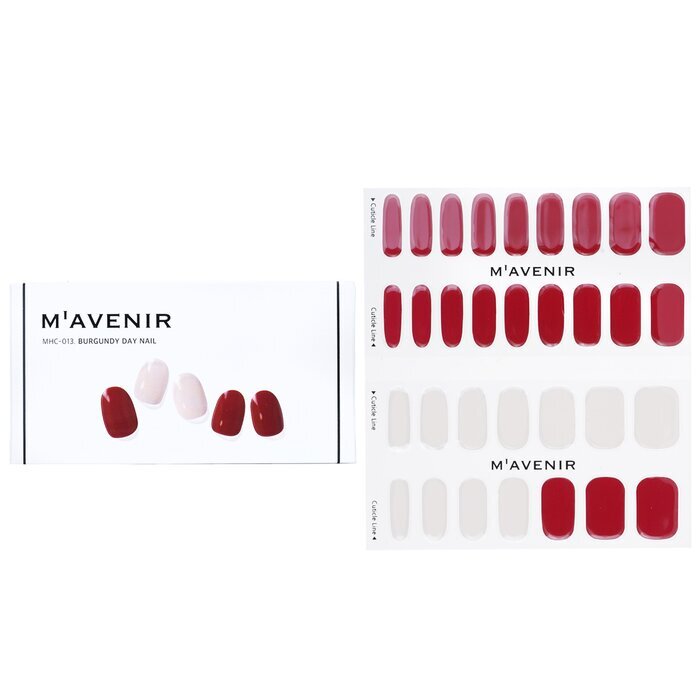 Mavenir Nail Sticker - # Burgundy Day Nail 32pcs