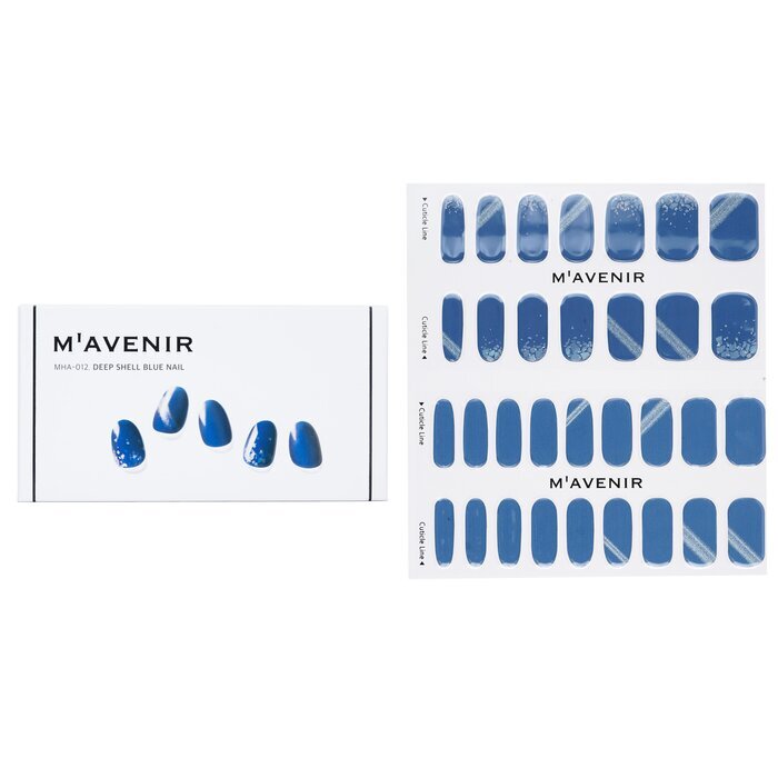 Mavenir Nail Sticker - # Deep Shell Blue Nail 32pcs