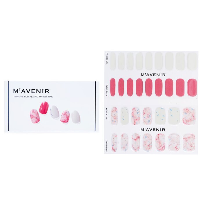 Mavenir Nail Sticker - # Rose Quartz Marble Nail 32pcs