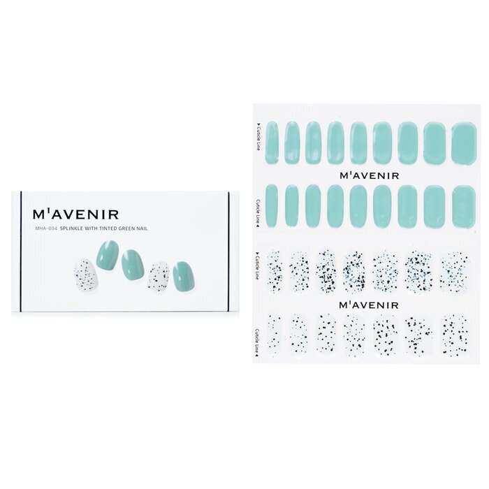 Mavenir Nail Sticker - # Splinkle With Tinted Green Nail 32pcs