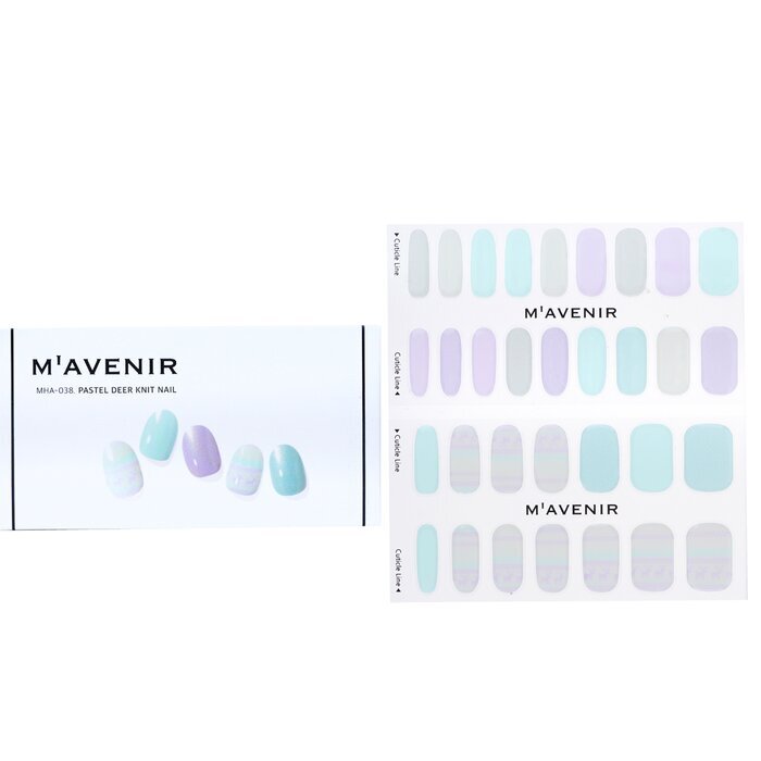 Mavenir Nail Sticker - # Pastel Deer Knit Nail 32pcs