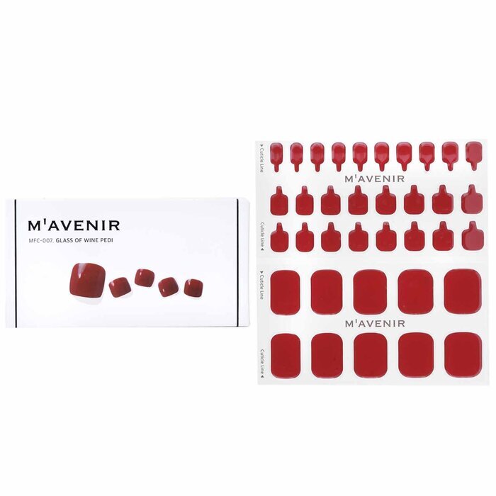 Mavenir Nail Sticker - # Glass Of Wine Pedi 36pcs
