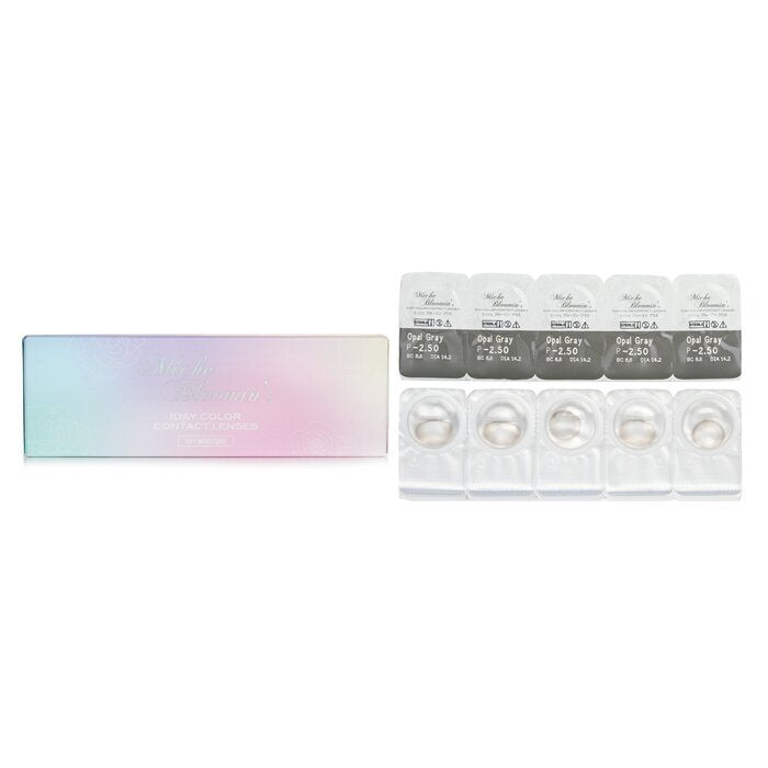 Miche Bloomin' Iris Glow 1 Day Color Contact Lenses (506 Opal Gray) - - 2.50 10pcs