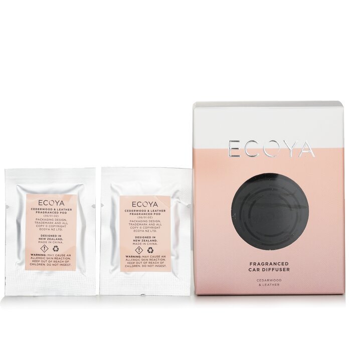 Ecoya Car Diffuser - Cedarwood & Leather 1pc