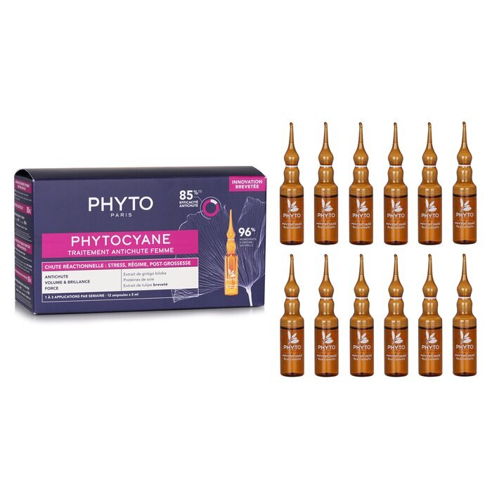 PhytoCyane Anti-Hair Loss Reactional Treatment (For Woman) 12x5ml/0.16oz