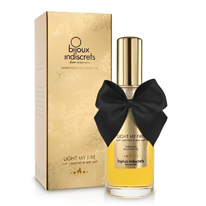 Bijoux Indiscrets Light My Fire Warming Massage Oil - Soft Caramel & Sea Salt 100ml