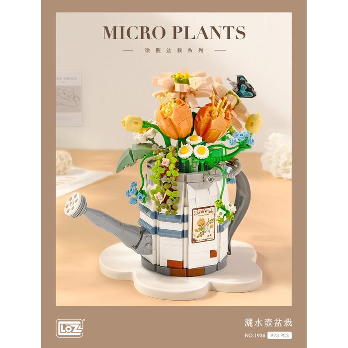 LOZ Mini Blocks - Watering Pot Flower Pot 23 x 17 x 8cm
