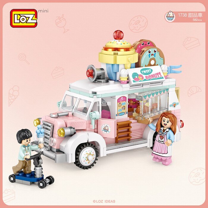 LOZ Mini Blocks - Dessert Cart 14 x 18 x 8 cm