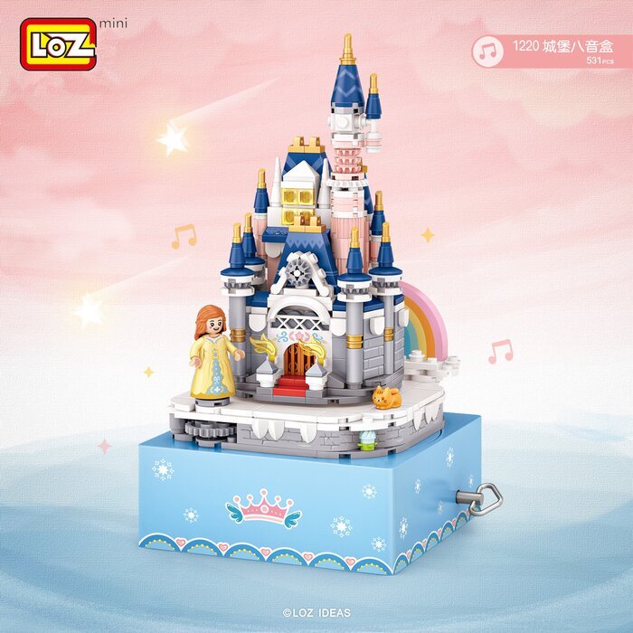 LOZ Creator - Princess Castle Rotating Music Box 19 x 26 x 8 cm