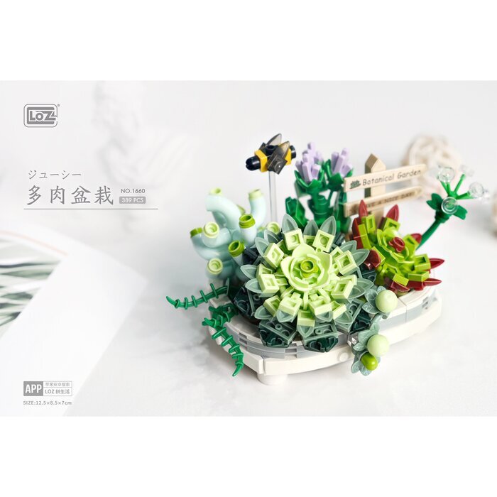 LOZ Mini Blocks - Eternal Flowers Garden Series - Succulent Potted Plant 10 x 6 x 22 cm