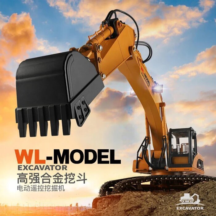 WL Toys WLToys 16800 1/16 RC Excavator (w/ full simulation alloy metal track) 675x175x480mm