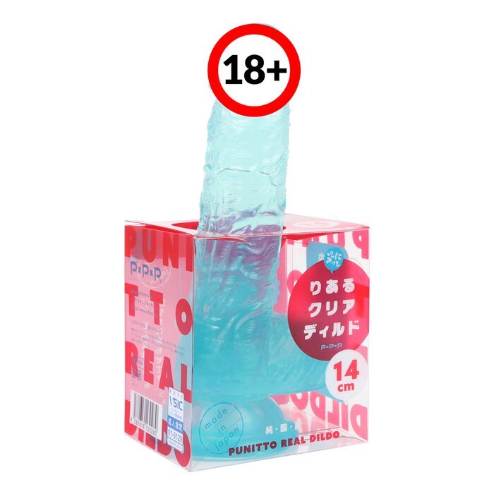 PPP 【Made in Japan】Punitto Clear Real Dildo 14cm - # Ice Blue 1pc