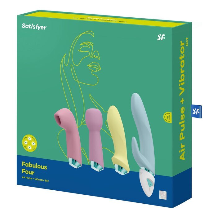 Satisfyer Fabulous Four Air Plus And Vibrator Set 1pc