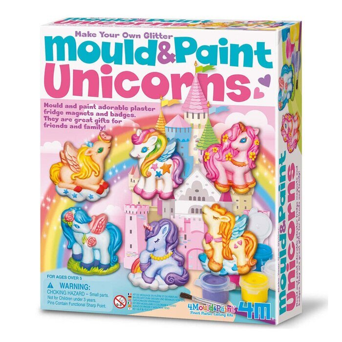 4M Mould & Paint/Glitter Unicorns 32x19x22mm