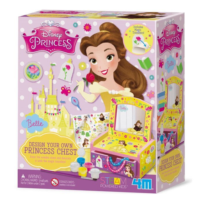 4M Disney/Belle/Design Your Own Wooden Mirror Chest 50x19x23mm
