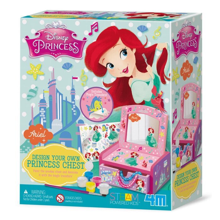 4M Disney/Ariel/Design Your Own Wooden Mirror Chest 50x19x23mm