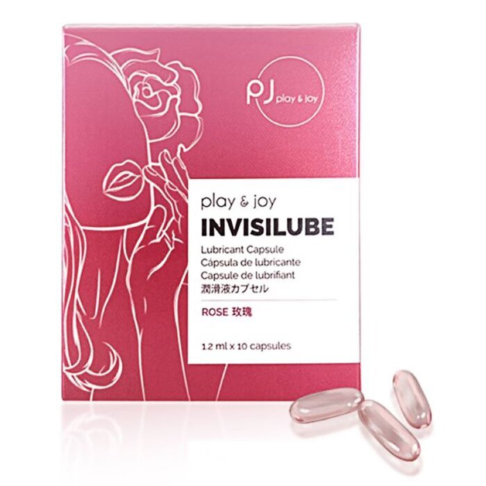 PLAY & JOY InvisiLube Capsule Silicone Lubricant - Rose 10 pcs 10pcs/box