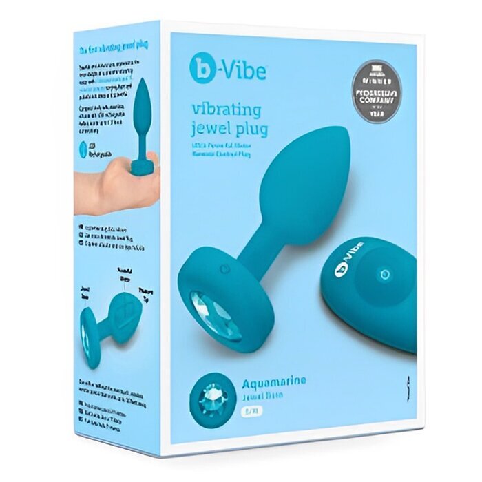 B-vibe Vibrating Jewel Anal Plug S/M - # Teal 1 pc