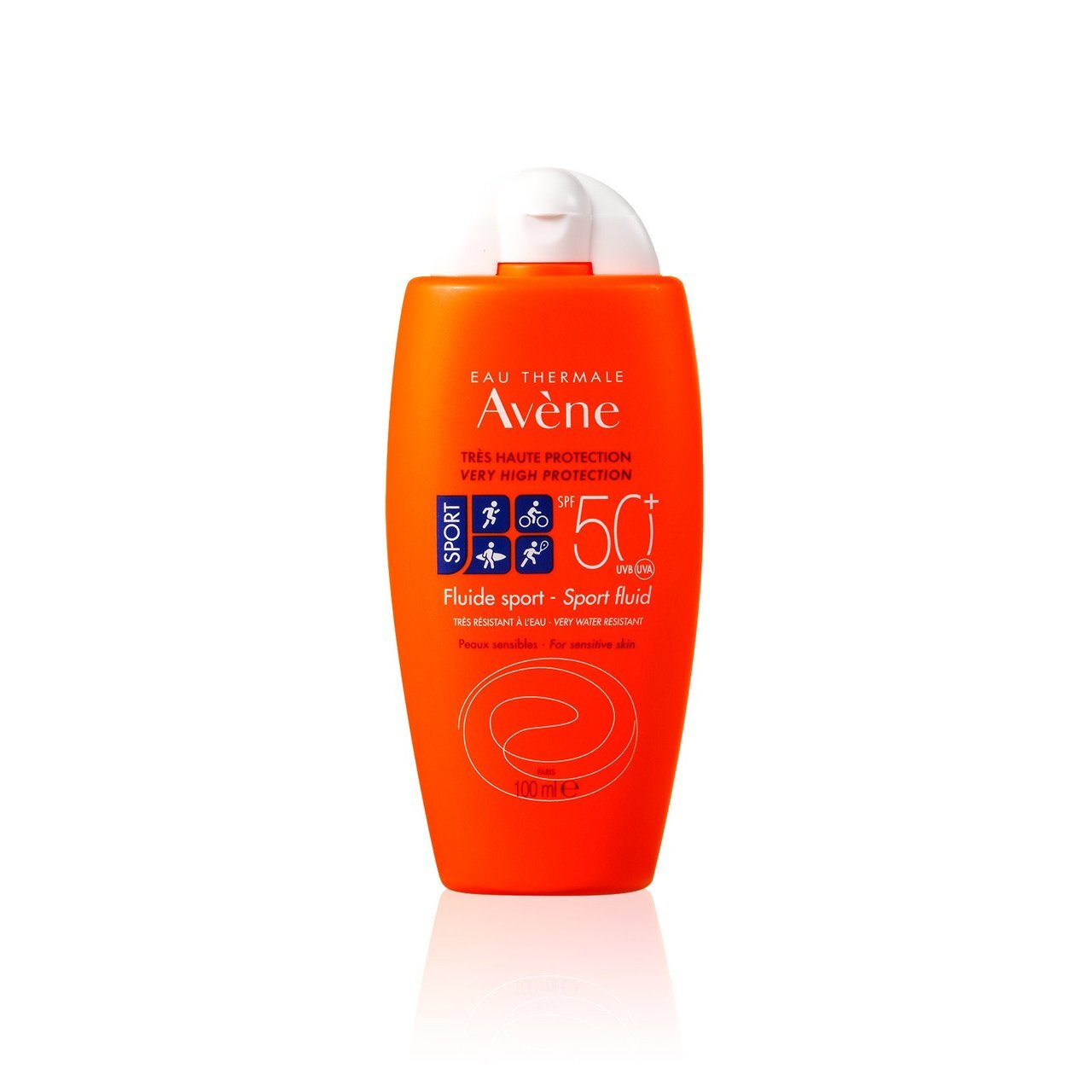 Avene Sport Fluid SPF 50+ (Face & Body) - For Sensitive Skin 100ml/3.4oz