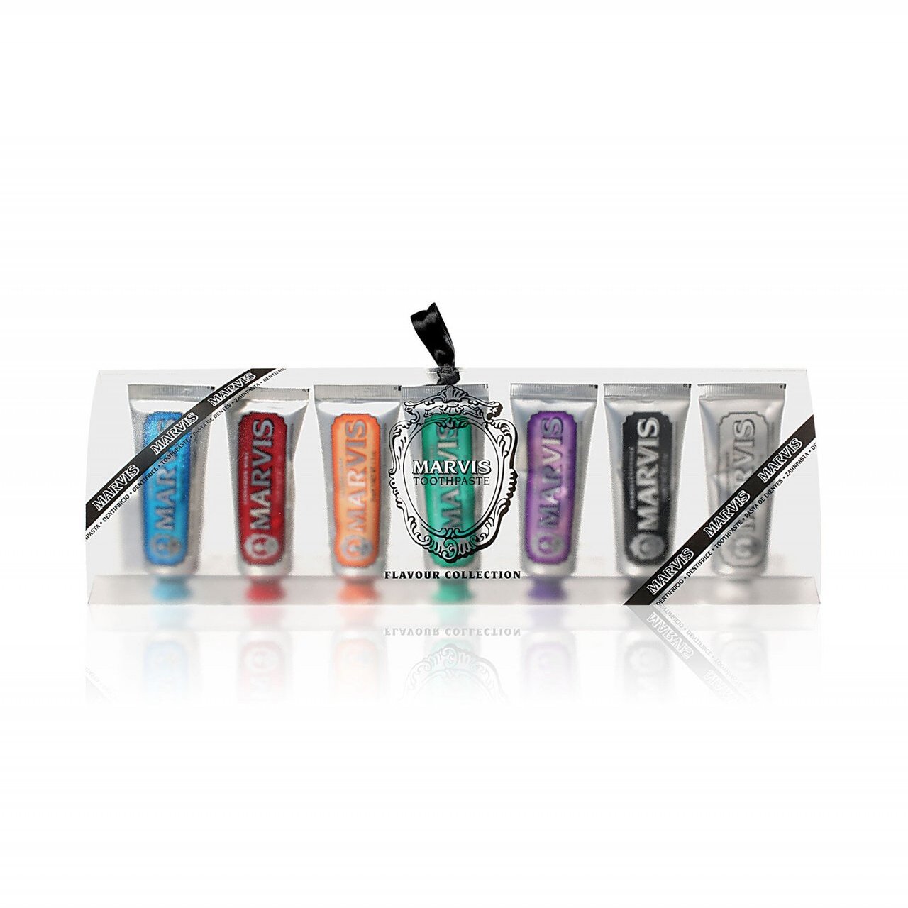 Marvis Toothpaste Set - Flavour Collection: 7x Mini Toothpaste 25ml (Whitening, Licorice, Jasmin, Ginger, Classic, Cinnamon. Aquatic) 7x25ml/1.3oz