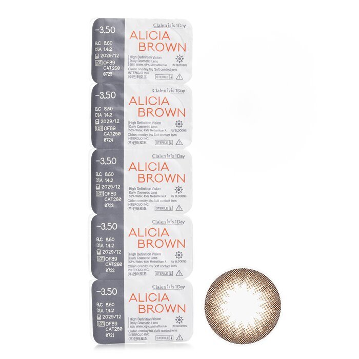 Clalen Iris 1Day Alicia Brown -3.50 5pcs x 1 stirp