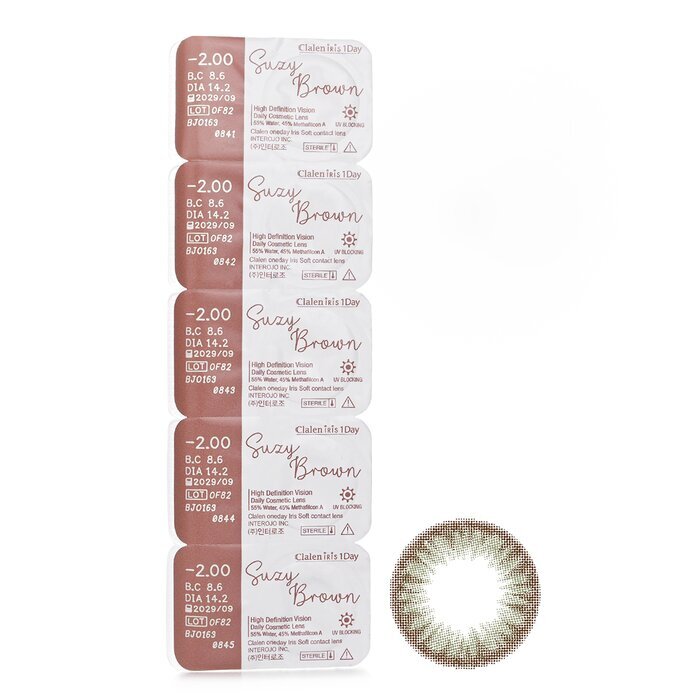 Clalen Iris 1Day Suzy Brown -2.00 5pcs x 1 strip