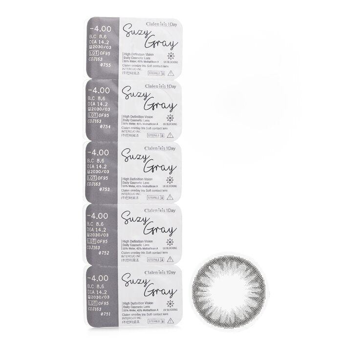 Clalen Iris 1Day Suzy Gray -4.00 5pcs x 1 strip