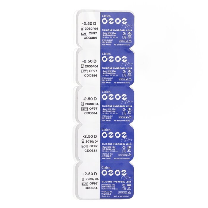 Clalen O2O2 Daily Clear -2.50 5pcs x 1 strip