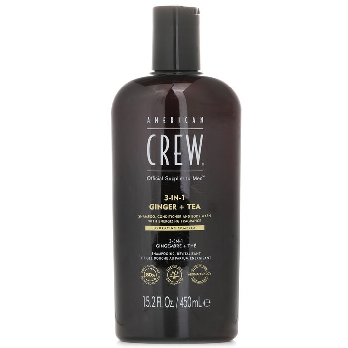 American Crew 3-in-1 Ginger + Tea Shampoo, Conditoner And Body Wash 450ml/15.2oz