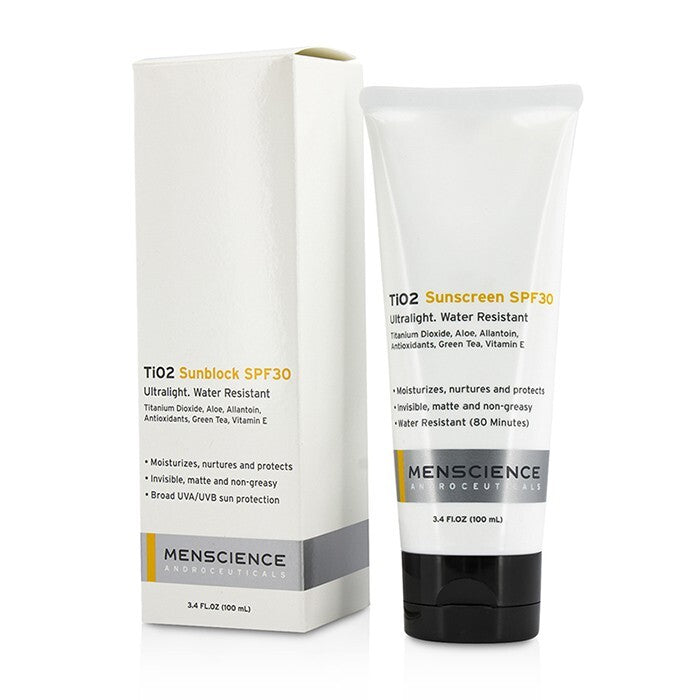 Menscience TiO2 Sun Block SPF 30 Waterproof 100ml/3.4oz