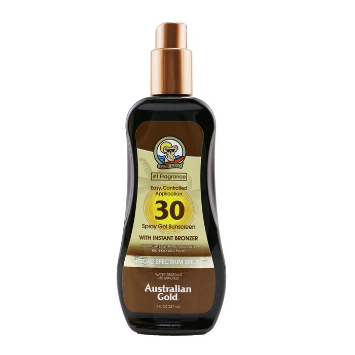 Australian Gold Spray Gel Sunscreen SPF 30 with Instant Bronzer 237ml/8oz