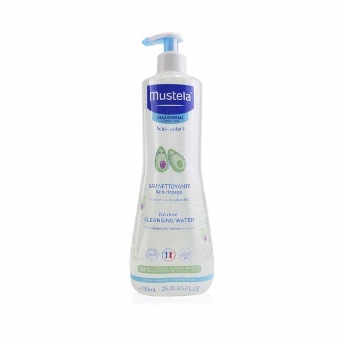 Mustela No Rinse Cleansing Water (Face & Diaper Area) - For Normal Skin 750ml/25.35oz