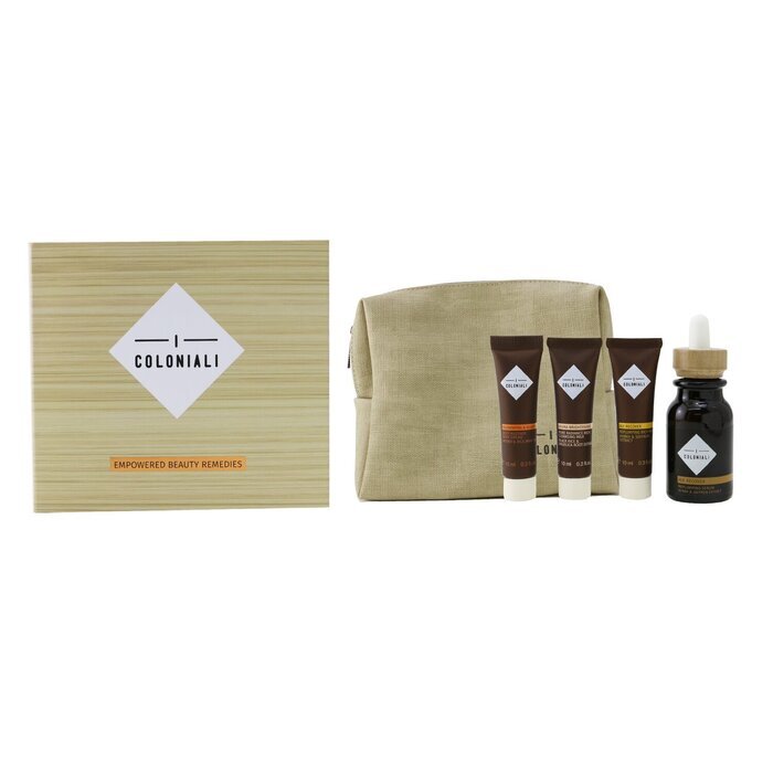 I Coloniali The Potion of Rebirth Set With Pouch: 1x Age Recover - Replumping Serum - 30ml/1oz + 1x Age Recover -  Replumping Rich Mask - 10ml/0.3oz + 1x Hydra Brightening Pure Radiance Rich Cleansing Milk - 10ml/0.3oz + 1x Regenerating & Velveting - D...