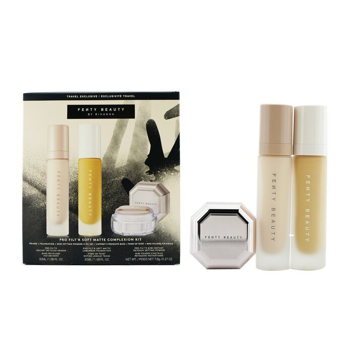 Fenty Beauty by Rihanna Pro Filt'R Soft Matte Complexion Kit: Foundation 32ml + Primer 32ml + Instant Retouch Setting Powder 7.8g - #210 3pcs