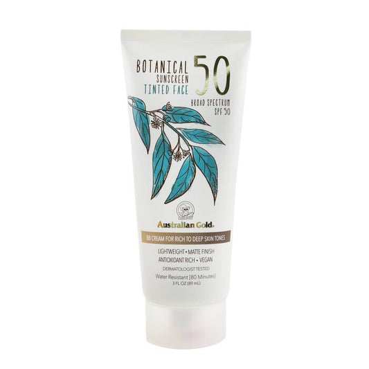 Australian Gold Botanical Sunscreen SPF 50 Tinted Face BB Cream - Rich to Deep 89ml/3oz