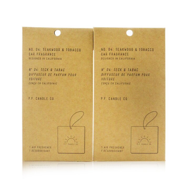 P.F. Candle Co. Car Fragrance - Teakwood & Tobacco 2pcs