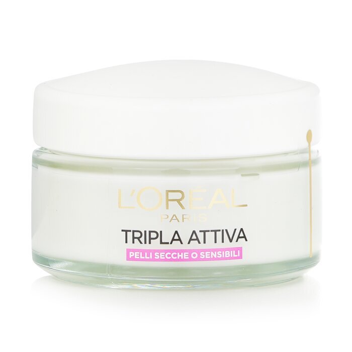 L'Oreal 24H Triple Active Protective Moisturizer - For Dry & Sensitive Skin 50ml/1.7oz