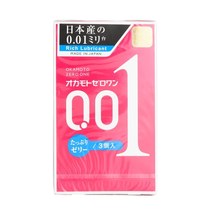 Okamoto 0.01 Zero One Condoms (Rich Lubricant) 3pcs