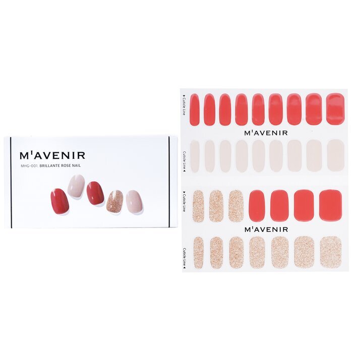 Mavenir Nail Sticker - # Brillante Rose Nail 32pcs