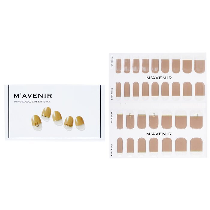 Mavenir Nail Sticker - # Gold Cafe Latte Nail 32pcs